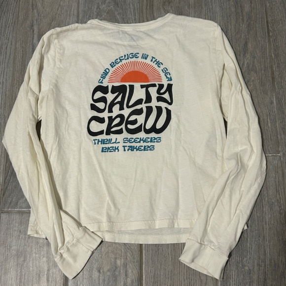 Women's Salty Crew Long Sleeve 3/4 Crop Shirt - MEDIUM - Picture 3 of 8